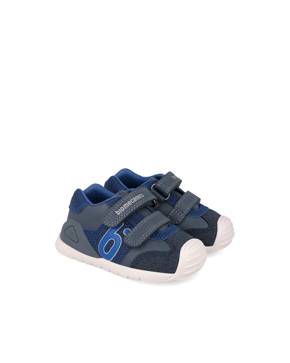 Biomecanics Baskets Biogateo Running - Bleu jean — chaussure bébé premiers pas (photo 1)