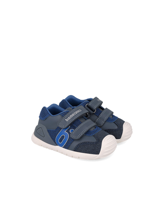 Biomecanics Baskets Biogateo Running - Bleu jean — chaussure bébé premiers pas (photo 1)