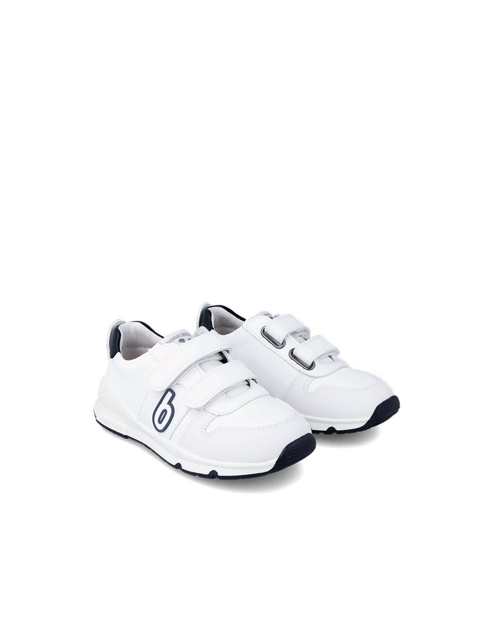 Biomecanics Bioevolution Basket Sport - cuir blanc/bleu