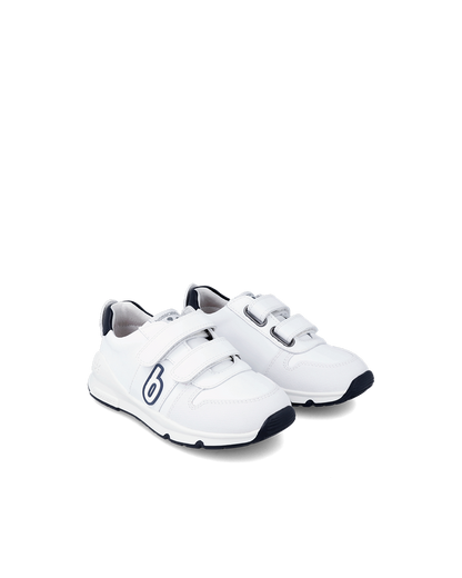 Biomecanics Bioevolution Basket Sport - cuir blanc/bleu
