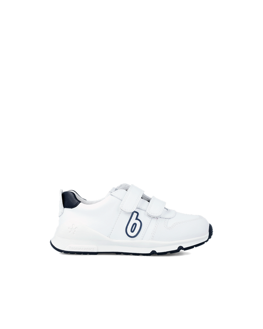 Biomecanics Bioevolution Basket Sport - cuir blanc/bleu