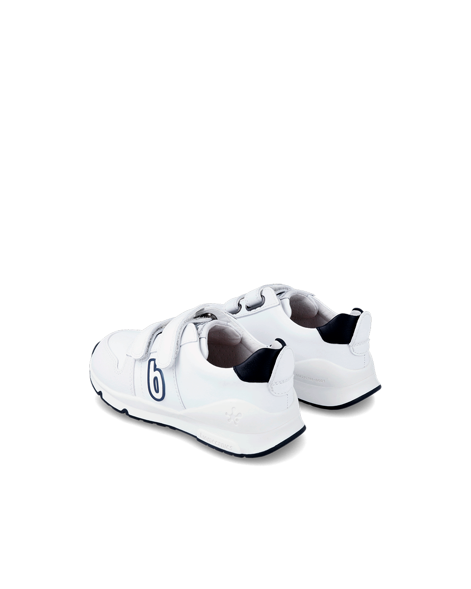 Biomecanics Bioevolution Basket Sport - cuir blanc/bleu