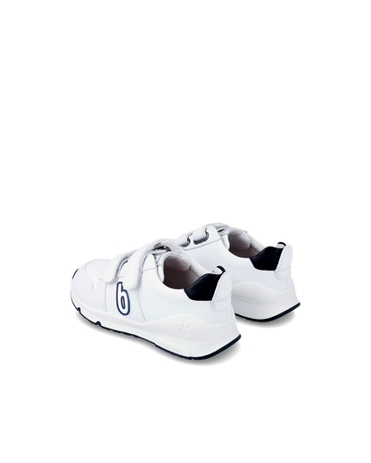 Biomecanics Bioevolution Basket Sport - cuir blanc/bleu