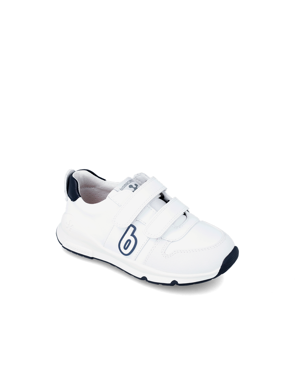 Biomecanics Bioevolution Basket Sport - cuir blanc/bleu