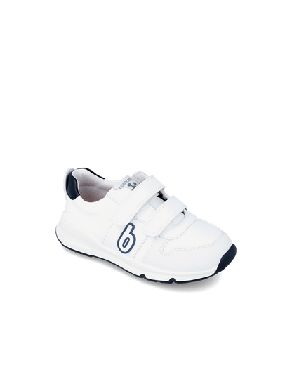 Biomecanics Bioevolution Basket Sport - cuir blanc/bleu