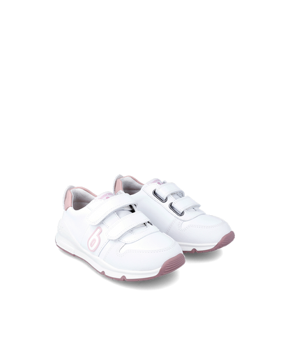 Biomecanics Bioevolution Basket Sport - cuir blanc/rose