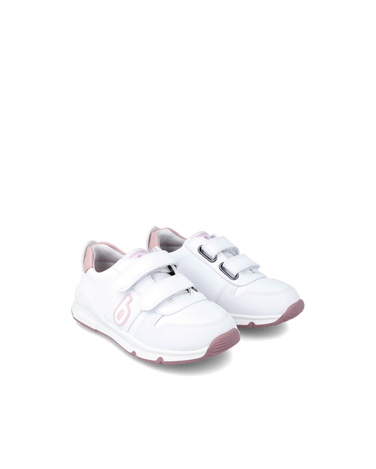Biomecanics Bioevolution Basket Sport - cuir blanc/rose
