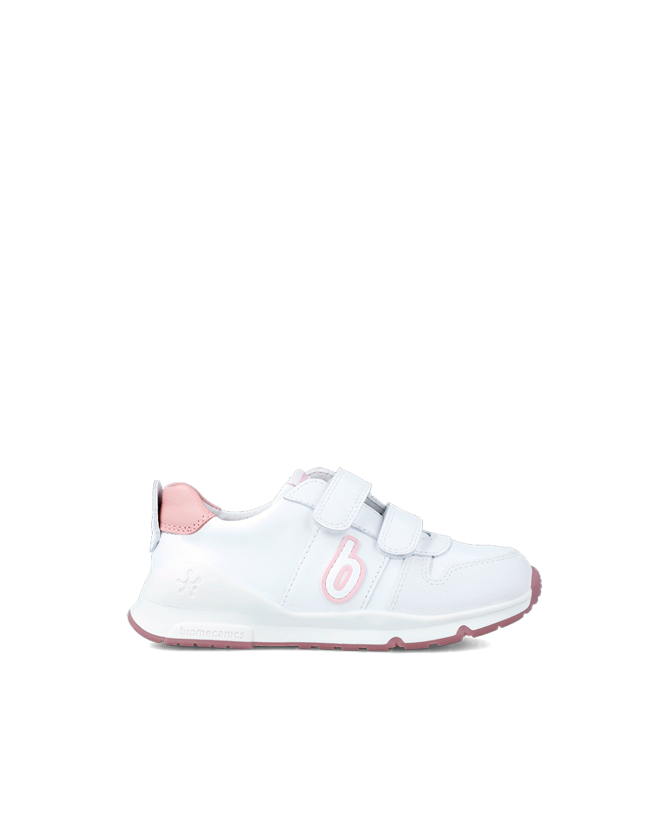 Biomecanics Bioevolution Basket Sport - cuir blanc/rose