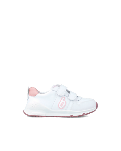 Biomecanics Bioevolution Basket Sport - cuir blanc/rose