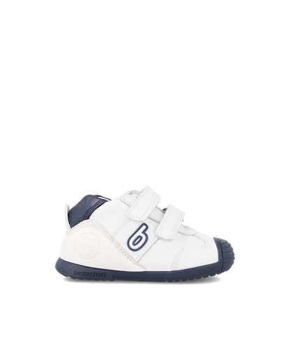 Biomecanics Biogateo Basket sport cuir blanc/bleu