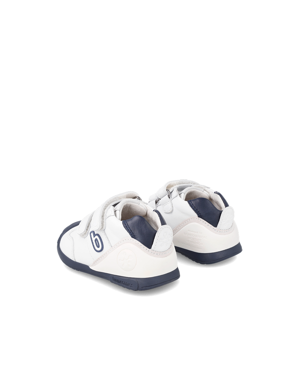 Biomecanics Biogateo Basket sport cuir blanc/bleu