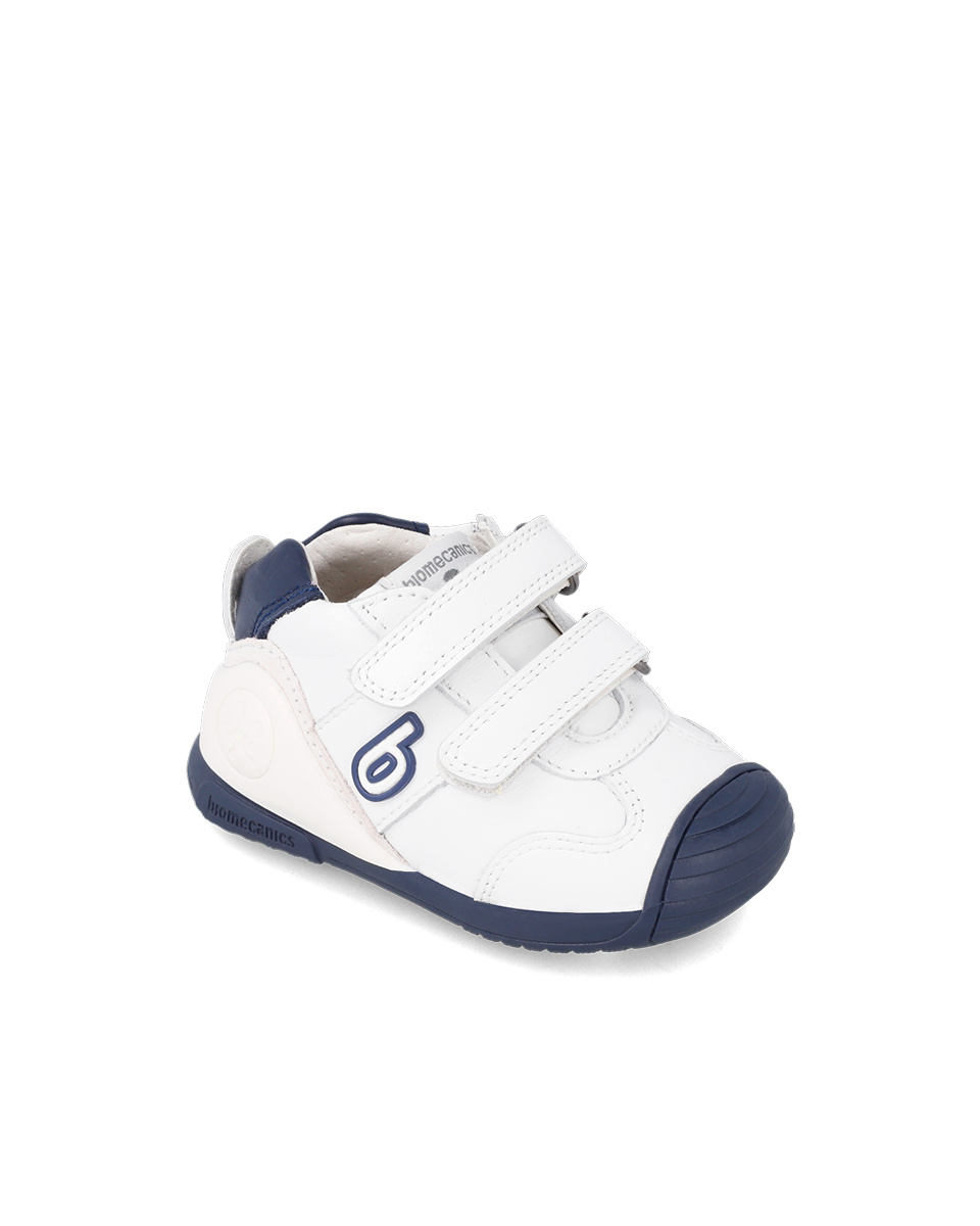 Biomecanics Biogateo Basket sport cuir blanc/bleu