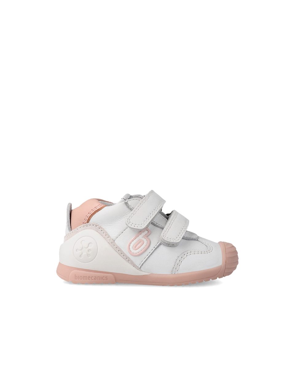 Biomecanics Biogateo Basket Sport - cuir blanc/rose