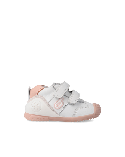 Biomecanics Biogateo Basket Sport - cuir blanc/rose