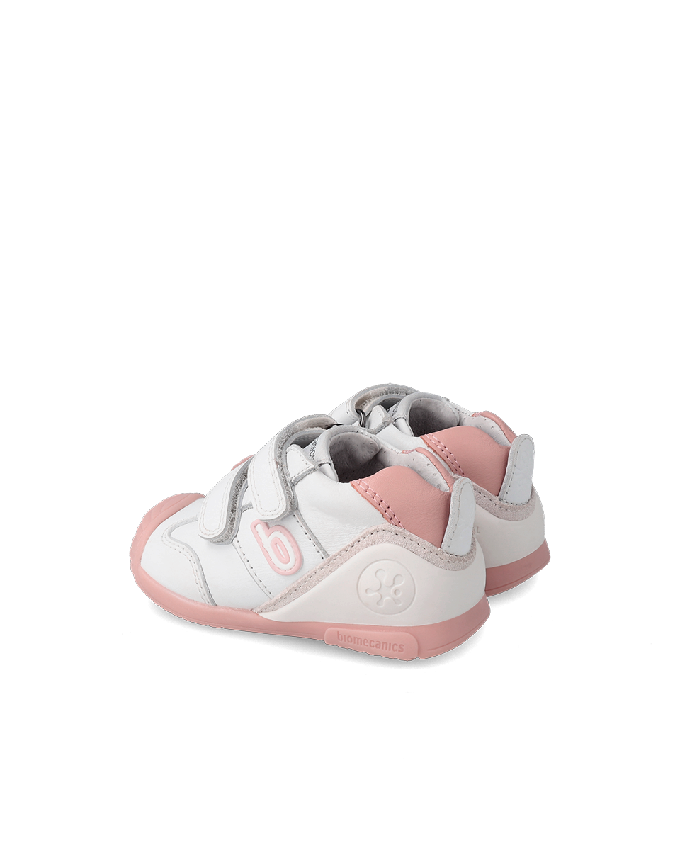 Biomecanics Biogateo Basket Sport - cuir blanc/rose