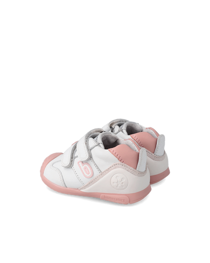 Biomecanics Biogateo Basket Sport - cuir blanc/rose