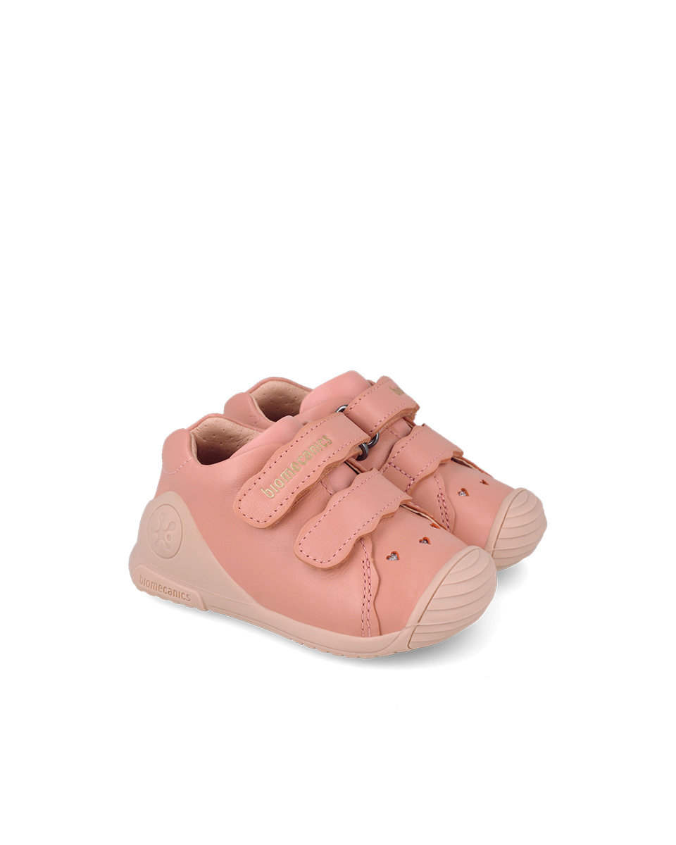 Biomecanics Biogateo Cuir - Guimauve rose — chaussure bébé premiers pas (photo 1)