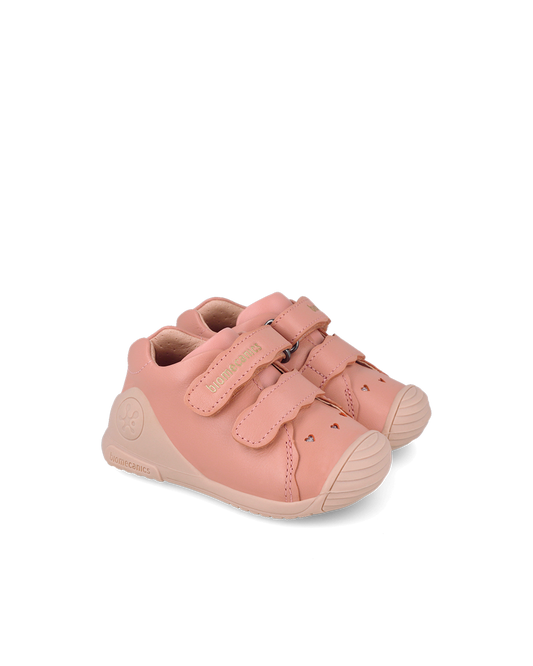 Biomecanics Biogateo Cuir - Guimauve rose — chaussure bébé premiers pas (photo 1)