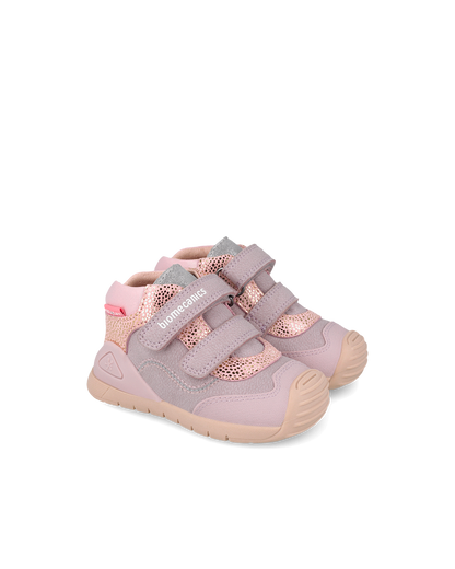 Biomecanics Biogateo Cuir - Lavande pailletée — chaussure bébé premiers pas (photo 1)