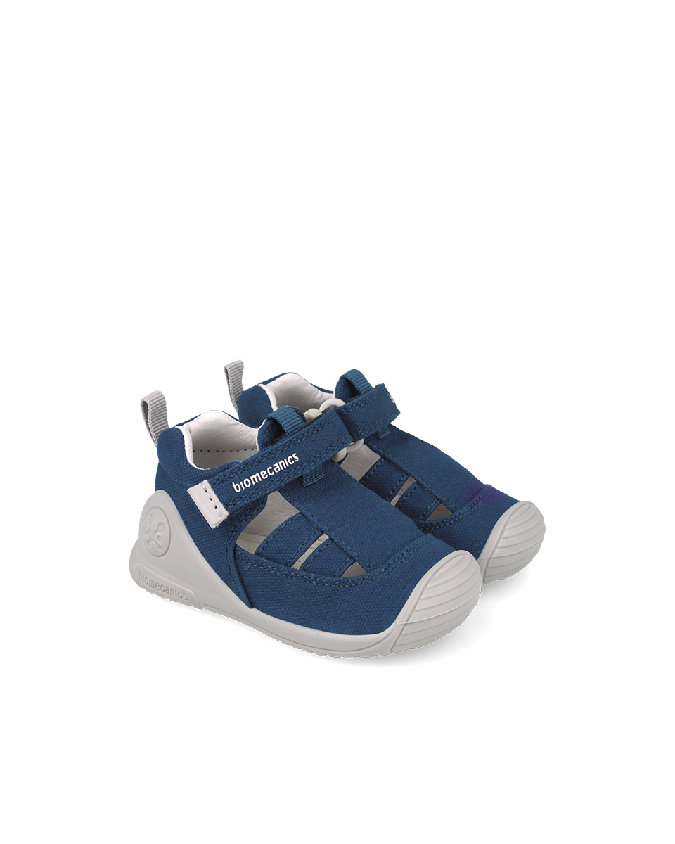 Biomecanics Sandale en toile Biogateo - Bleu marine — chaussure bébé premiers pas (photo 1)