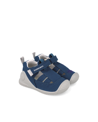 Biomecanics Sandale en toile Biogateo - Bleu marine — chaussure bébé premiers pas (photo 1)