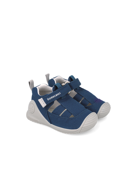 Biomecanics Sandale en toile Biogateo - Bleu marine — chaussure bébé premiers pas (photo 1)