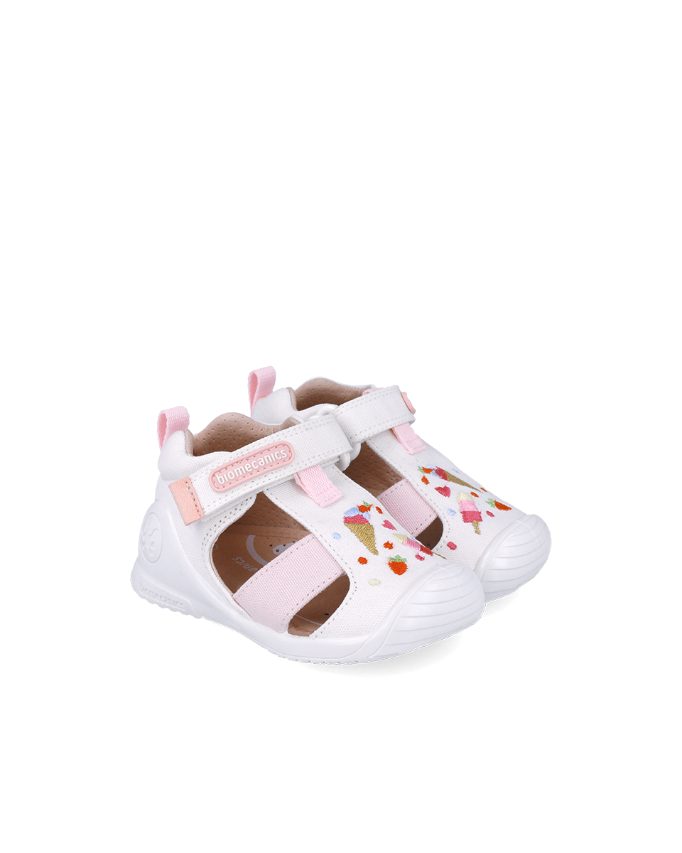 Biomecanics Sandale en toile - Glace Blanc