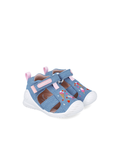 Biomecanics Sandale en toile - Glace Blanc Biomecanics premiers pas bébé (photo 5)