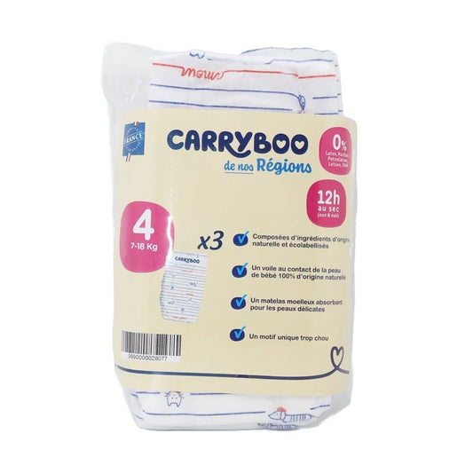 Carryboo Couches Petit Format Taille 4 (7 - 18kg) - 3 Unités - Nanou's house - Carryboo