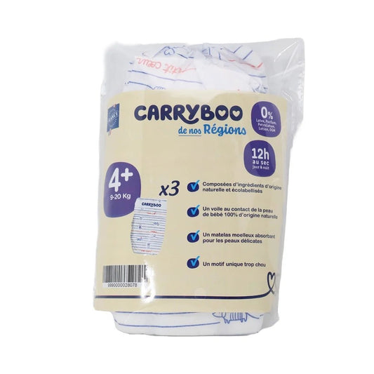 Carryboo Couches Petit Format Taille 4+ (9 - 20kg) - 3 Unités - Nanou's house - Carryboo