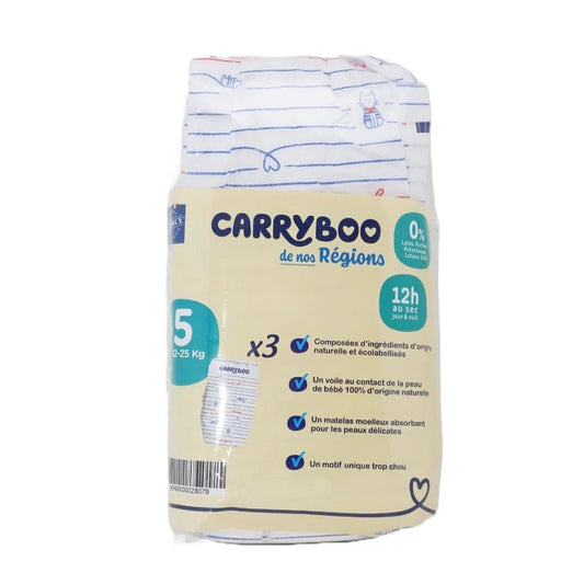 Carryboo Couches Petit Format Taille 5 (12 - 25kg) - 3 Unités - Nanou's house - Carryboo