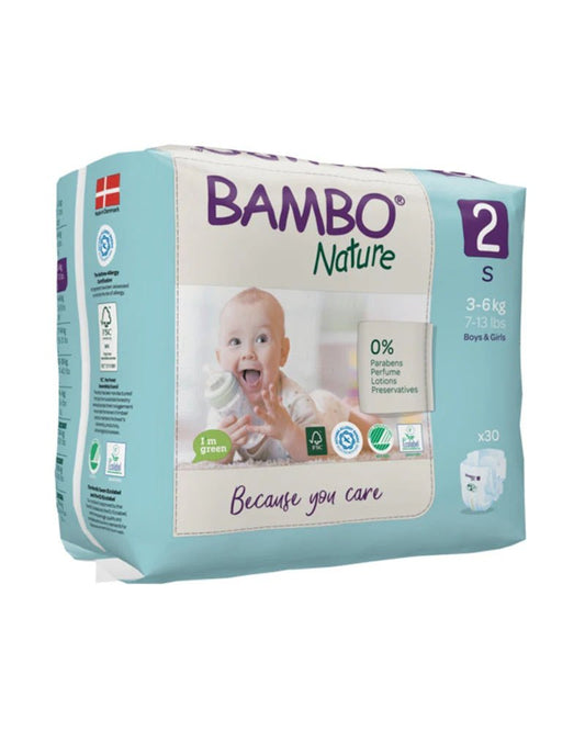 Couches Bambo Nature Taille 2 (3 - 6kg) 30 unités - Nanou's house - Bambo Nature