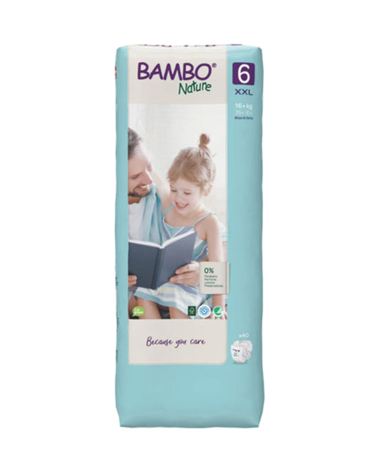 Couches Bambo Nature Taille 6 (16kg+) – 40 unités