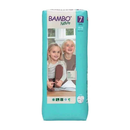 Couches Bambo Nature Taille 7 (18kg+) – 40 unités