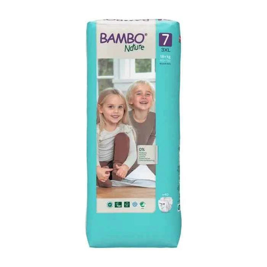 Couches Bambo Nature Taille 7 (18kg+) – 40 unités
