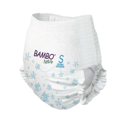 Couches de piscine écologiques Bambo Nature Taille S 7-12kg pour bébé – Paquet de 12 couches de bain