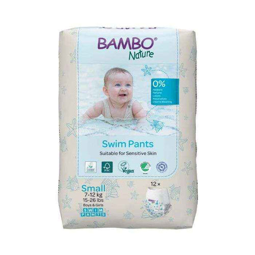 Couches de Piscine Bambo Nature Taille S (7-12kg) – 12 unités
