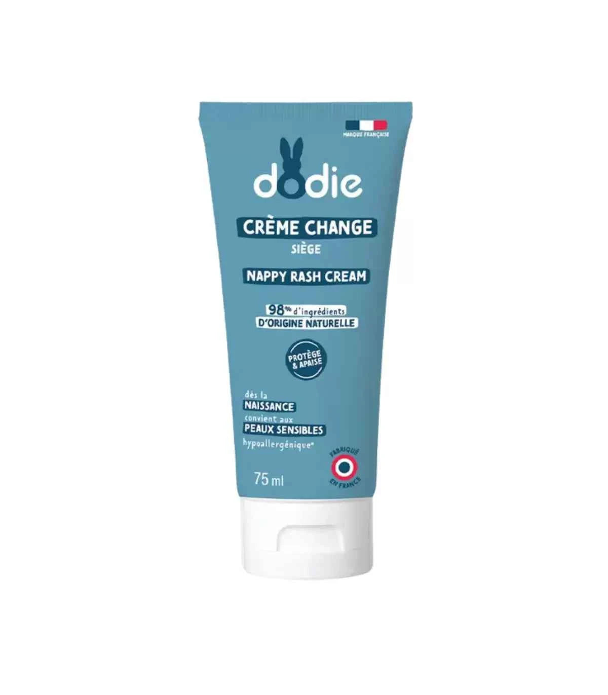 Tube 75ml de crème de change protectrice Dodie contre les rougeurs de bébé, achat au Maroc, Nanou's house