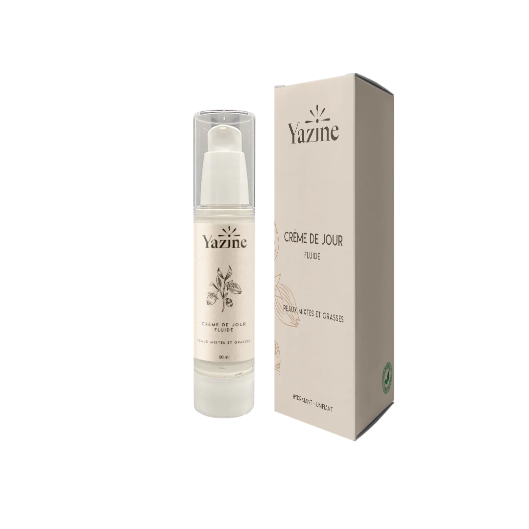 Crème fluide à la niacinamide peaux mixtes & grasses Yazine – Nanou’s House Maroc