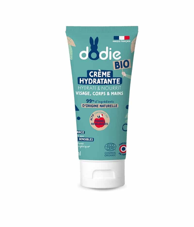Tube 75ml de crème hydratante Dodie pour le visage, le corps et les mains de bébé au Maroc