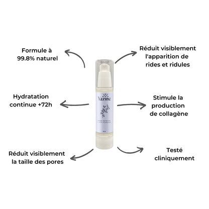 Crème nutritive à l’acide hyaluronique Yazine – Nanou’s House Maroc