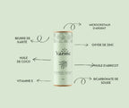 Déodorant naturel Yazine microcristaux d’argent parfum Musc Blanc et Thé Vert – disponible chez Nanou’s House Maroc