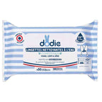 Lingettes Bébé à l'Eau Dodie 3-en-1 (Visage, Mains, Siège) - Paquet 50 lingettes
