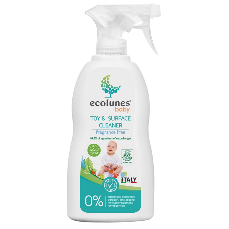 Spray nettoyant jouets et surfaces bébé Ecolunes 300 ml écologique et hypoallergénique – Nanou’s House