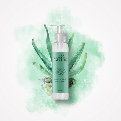 Gel Natif Aloe Vera Yazine – Hydratation et apaisement naturel disponible chez Nanou’s House Maroc