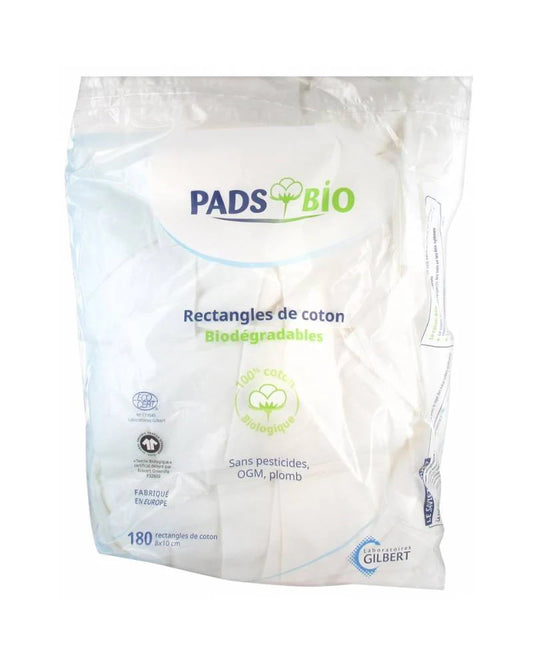 Gilbert Pads Bio – texture des rectangles de coton - Nanou's house