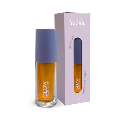 Glow Highlighter Bronze Yazine au miel et collagène – Éclat naturel – Nanou’s House Maroc
