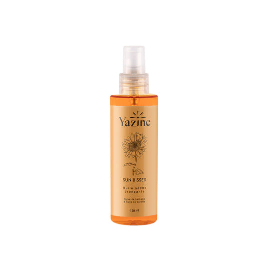 Huile bronzante Yazine Sun Kissed – Hâle naturel et nourrissant disponible chez Nanou’s House Maroc