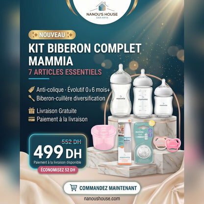 Kit Biberon Complet Mammia – Tout pour le Biberon de 0 à 6 mois+
