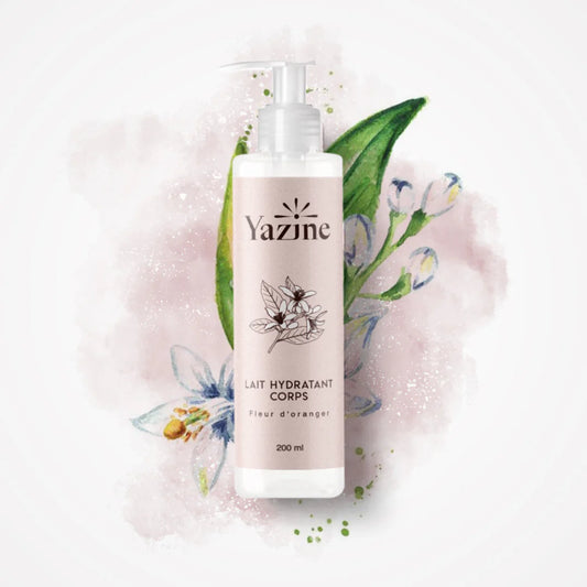 Lait Hydratant Corps Fleur d’Oranger Yazine – Hydratation naturelle disponible chez Nanou’s House Maroc